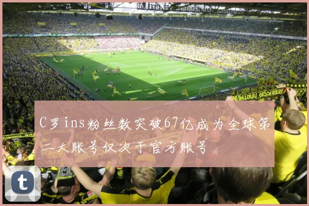 C罗ins粉丝数突破67亿成为全球第二大账号仅次于官方账号